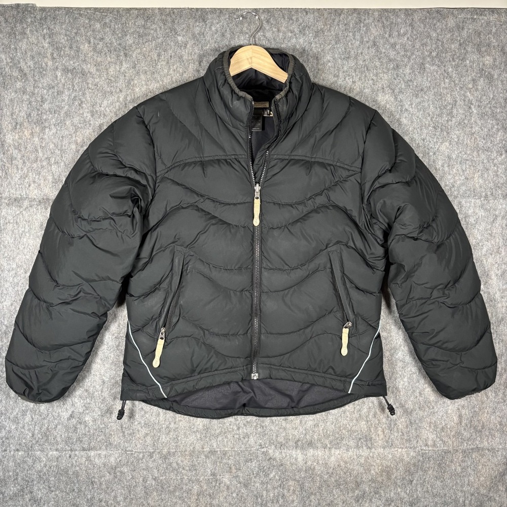 REI Goose Down Puffer Jacket‎ Women's Medium Black Gorpcore Quilted Puffer